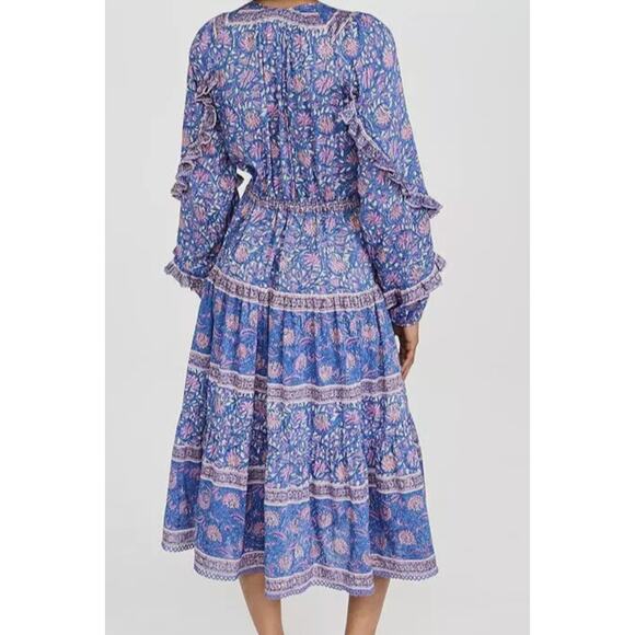 Alicia Bell Cameron Midi Dress Multi, Womens Large Blue - Picture 2 of 16